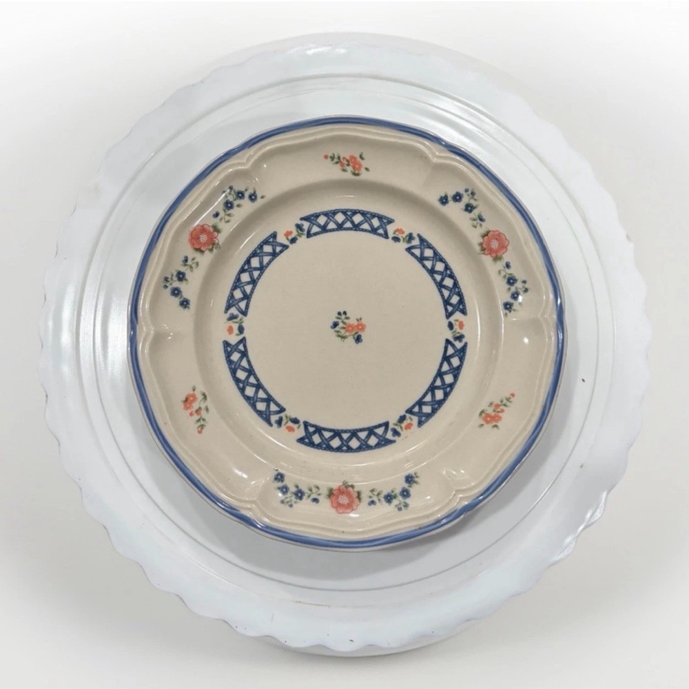 Set of 2 Newcor Vineyard Salad Plates Japan Stoneware 697 1980s Vintage